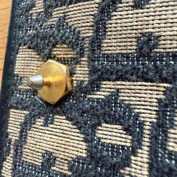 Vintage Christian Dior Diorissimo Leather & Canvas Clutch Bag - Picture 14 of 14